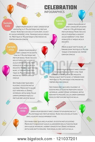 Celebration Infographics With Balloons