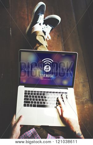 Live Music Listen Entertainment Online Concept