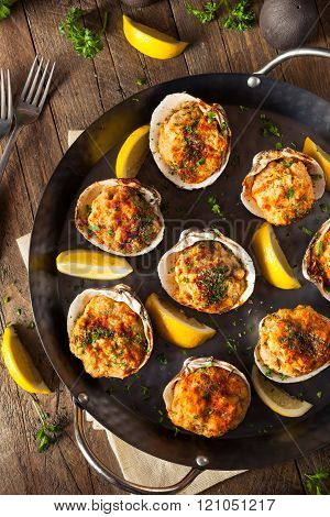 Homemade Baked Clams With Lemon