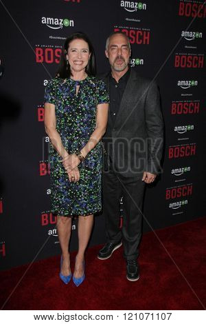 LOS ANGELES - MAR 3:  Mimi Rogers, Titus Welliver at the Bosch Season 2 Premiere Screening at the Silver Screen Theater at the Pacific Design Center on March 3, 2016 in West Hollywood, CA