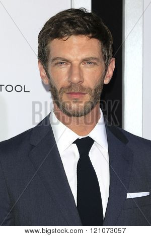 LOS ANGELES - MAR 3: Sam Hazeldine at the Premiere of 'The Brothers Grimsby' at the Regency Village Theater on March 3, 2016 in Los Angeles, California