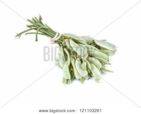Hyacinth Bean Valor Or Indian Papdi Beans On White Background