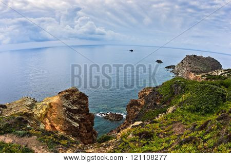 Capo Sandalo at west coast of San Pietro island, Sardinia