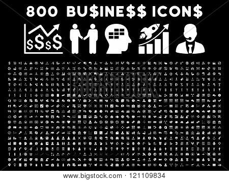 800 Flat Vector Business Icons
