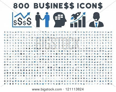 800 Flat Vector Business Icons