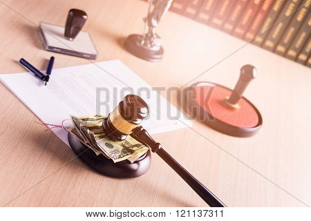 American Money Under The Judge&#39;s Gavel