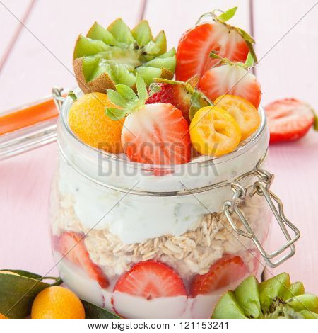 Porridge With Fruits And Yogurt