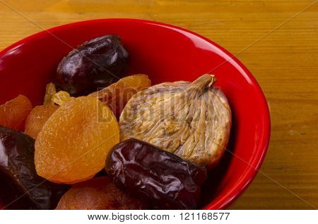 Different Mixed Nuts And Raisins