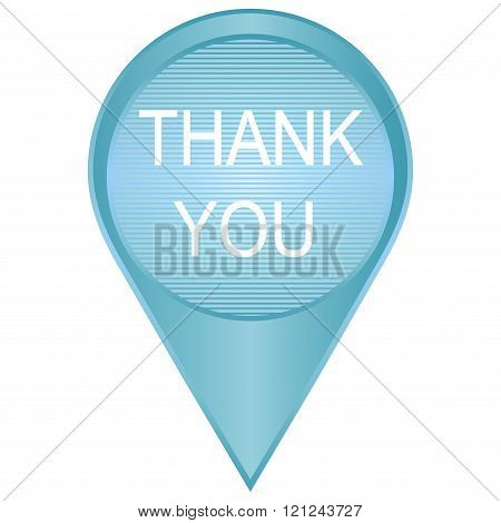Modern Design Thank You in blue vector concept