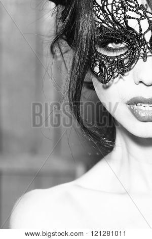 Young Woman In Mask