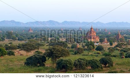 Stupas and pagodas of Bagan ancient. Myanmar