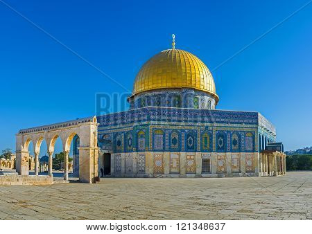 The Dome of the Rock is famous for its beauty among the tourists all over the world Jerusalem Israel.
** Note: Visible grain at 100%, best at smaller sizes