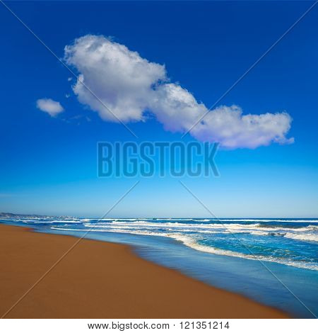 Tavernes de Valldigna beach dunes in Valencia of Spain