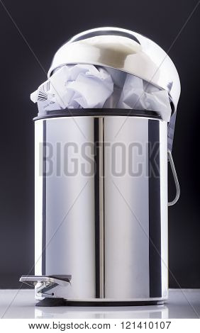 Steel office wastebin