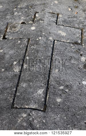 Detail of a grave of the cemetery of Montparnasse in Paris