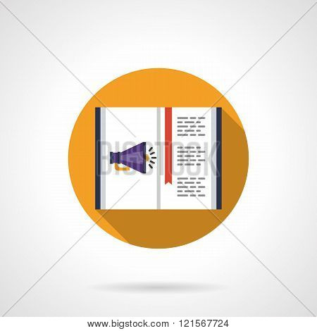 Digital marketing round flat color vector icon