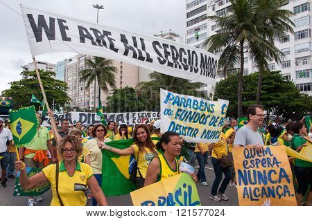 Brazilians Protest Against Government and President