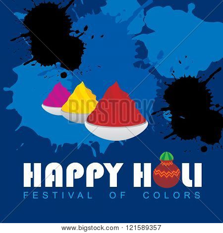 colorful holi festival idea concept vector illustration