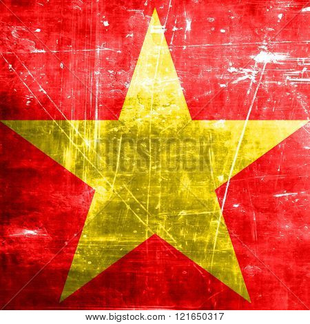 Communist sign with red and yellow colors