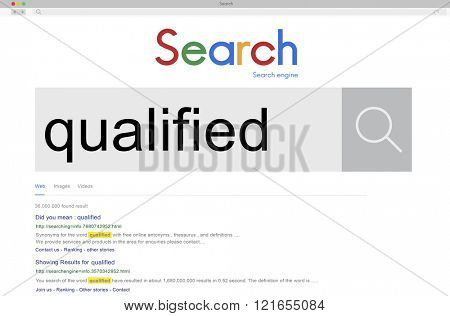 Qualified Capacity Certificate Suitable Diploma Concept