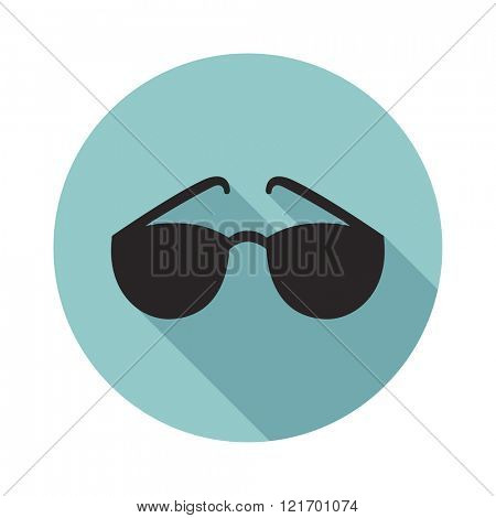 Sunglasses flat icon. Vector illustration.