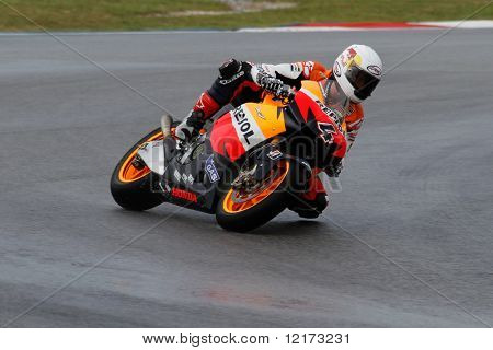 SEPANG - 05 februari: Andrea Dovizioso van de Repsol Honda team praktijken in de pre-season tests 
