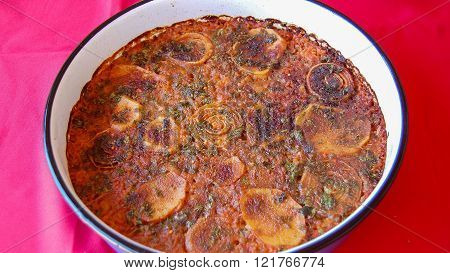 picture of a kapama traditional macedonian meal