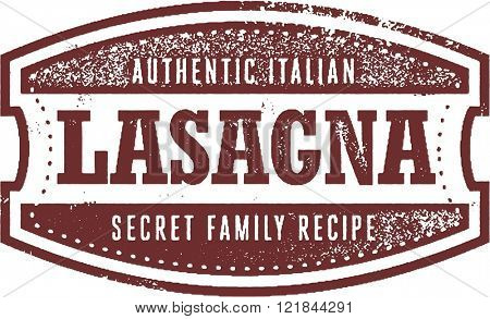 Authentic Lasagna Italian Restaurant Signage