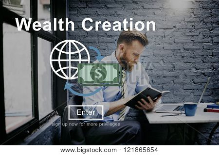 Wealth Creation Affluence Investment Concept