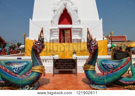 SAKON NAKHON THAILAND-APRIL 13 2015: Wat Pratat Choeng Chum Ancient Temple in Sakonnakorn Thailand.
