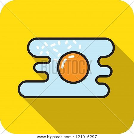 colored egg fried icon
