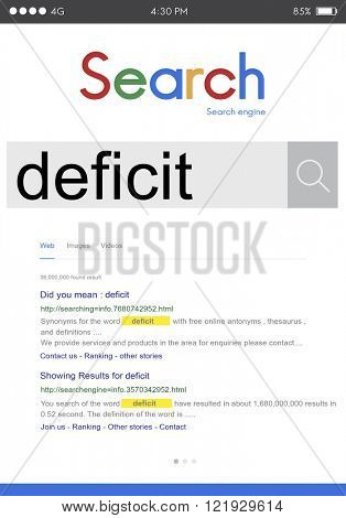 Deficit Crisis Problem Bankruptcy Debt Deficiency Concept