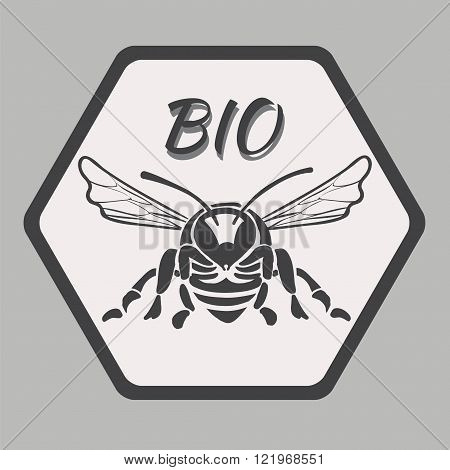 Logo with bee