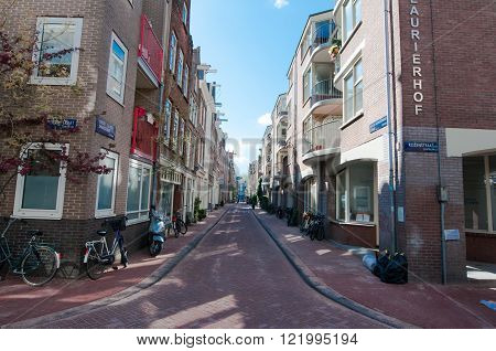 AMSTERDAM-APRIL 30: Jordaan district on April 302015 in Amsterdam the Netherlands.The Jordaan is a neighbourhood of the city of Amsterdam with its famous art galleries particularly for modern art.