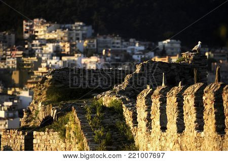 Amazing Panorama of Old town of Kavala, East Macedonia and Thrace, Greece