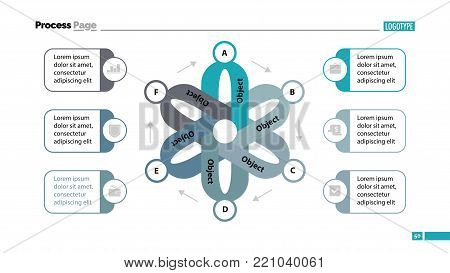 Flower chart slide template design. Element of chart, diagram, infographic. Concept for presentation, annual report, web design. Can be used for topics like business, management, strategy