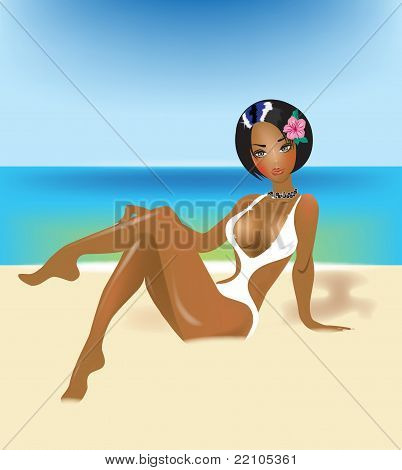 ผู้หญิง tanned