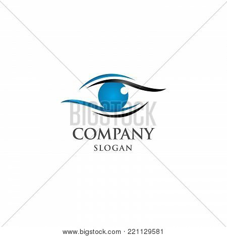 Eye vision abstract logo design template optics oculist sign. 
spy sight detective research illustration. medical and beauty care icon. eps8. eps10