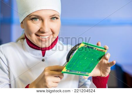 microchip production factory computer repair expert research