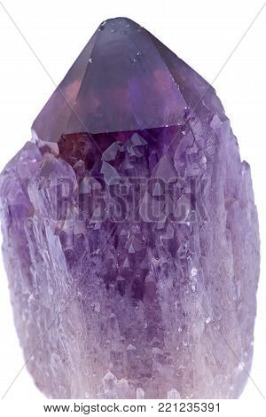 Ametrine lightbrary point from Bolivia isolated on white background