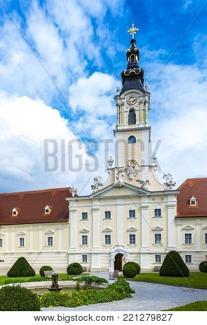 benedictine monastery with garden in Altenburg, Lower Austria, Austria