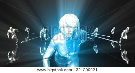 Female Empowerment Achieving Work Life Balance 3D Render