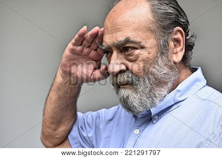 Civilian Retired Military Vet Saluting