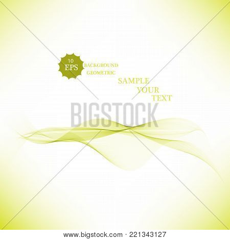 Abstract vector background, green waved lines for brochure, website, flyer design. illustration eps10