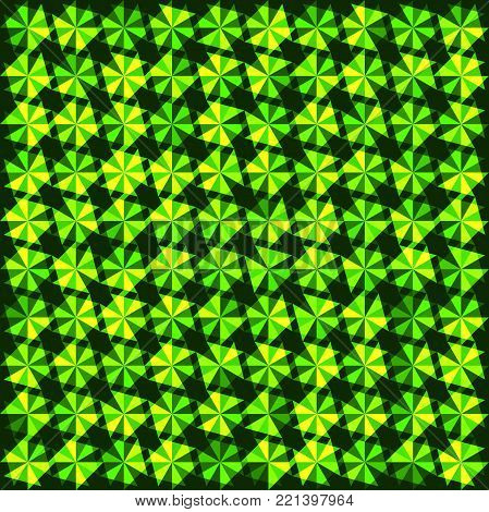 Abstract background of triangles on dark fone. Vector illustration