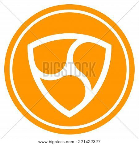 Nem Coin flat vector icon. An isolated icon on a white background.