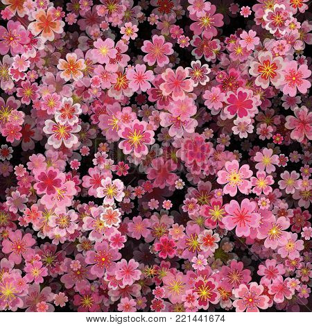 Colorful Background With Heart Confetti. Valentines Day Greeting