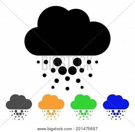 Cardano Cloud icon. Vector illustration style is a flat iconic cardano cloud black symbol with gray, yellow, green, blue color variants. Designed for web and software interfaces.