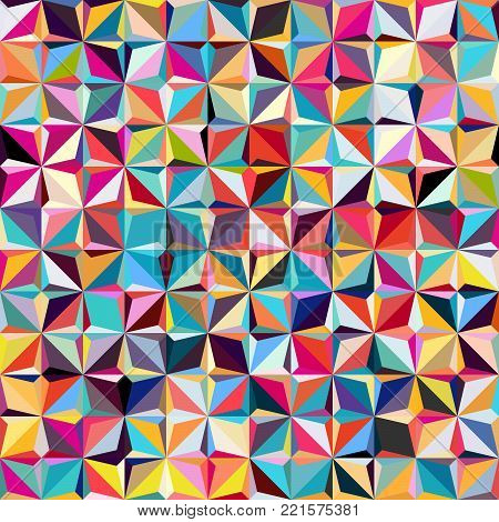 Abstract seamless pattern of squares and diagonal forms. An optical illusion of movement.