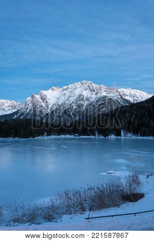 Sunset In Ski Resort Serfaus Fiss Ladis In Austria
